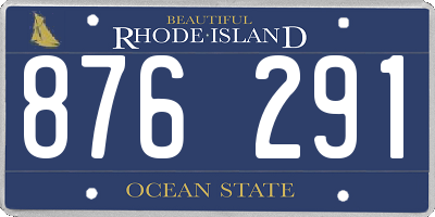 RI license plate 876291