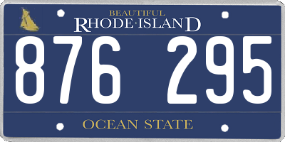 RI license plate 876295