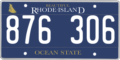 RI license plate 876306