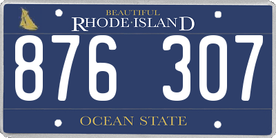 RI license plate 876307