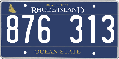 RI license plate 876313