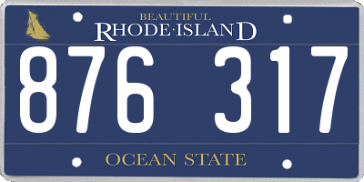 RI license plate 876317