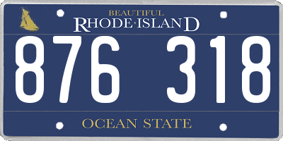 RI license plate 876318