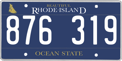 RI license plate 876319