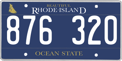 RI license plate 876320