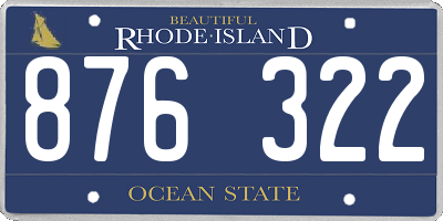 RI license plate 876322