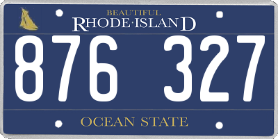 RI license plate 876327