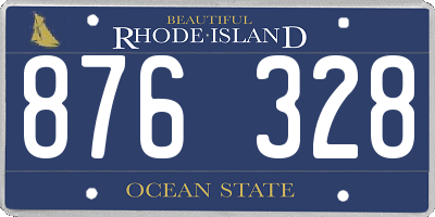 RI license plate 876328