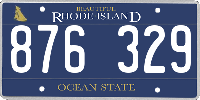 RI license plate 876329