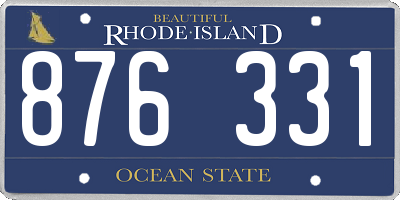 RI license plate 876331
