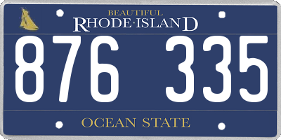 RI license plate 876335