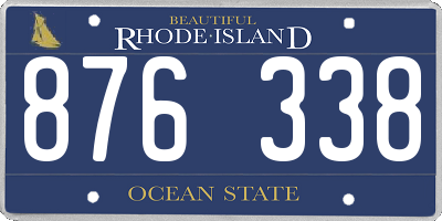 RI license plate 876338
