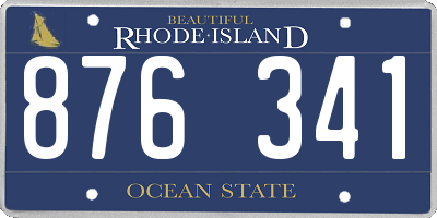 RI license plate 876341