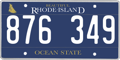 RI license plate 876349