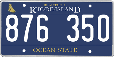 RI license plate 876350