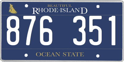 RI license plate 876351