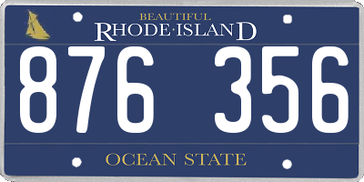 RI license plate 876356