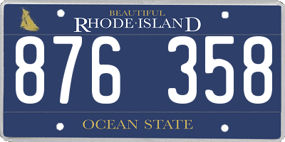 RI license plate 876358