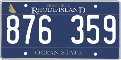 RI license plate 876359