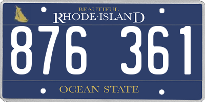 RI license plate 876361