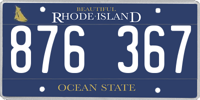 RI license plate 876367
