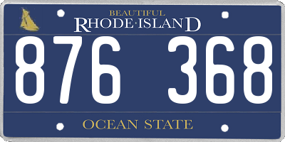 RI license plate 876368
