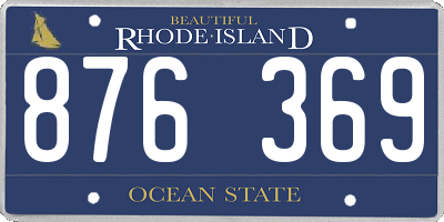 RI license plate 876369