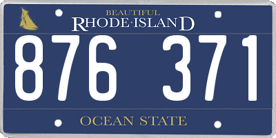 RI license plate 876371