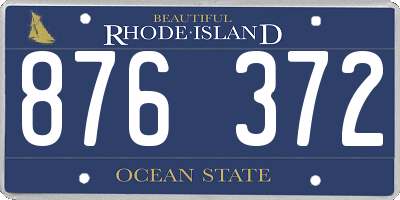 RI license plate 876372