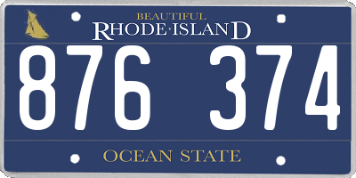 RI license plate 876374