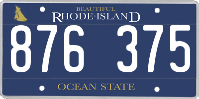 RI license plate 876375