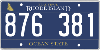 RI license plate 876381