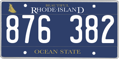 RI license plate 876382