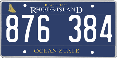 RI license plate 876384