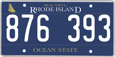 RI license plate 876393