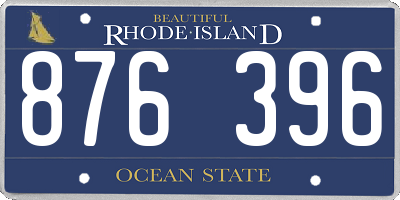 RI license plate 876396