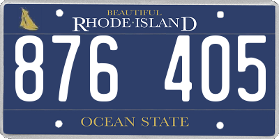 RI license plate 876405