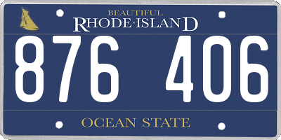 RI license plate 876406