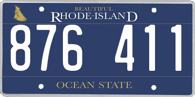 RI license plate 876411