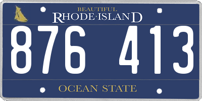 RI license plate 876413