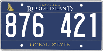 RI license plate 876421