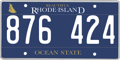 RI license plate 876424