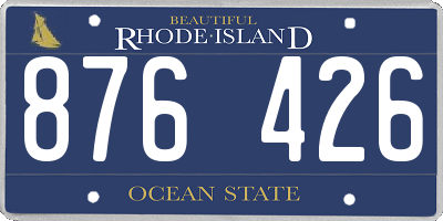 RI license plate 876426