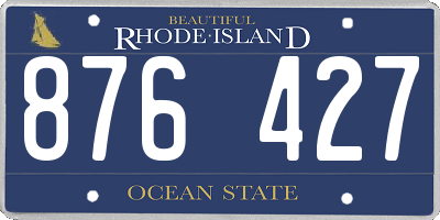 RI license plate 876427