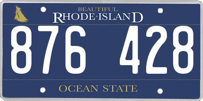 RI license plate 876428