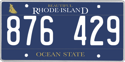 RI license plate 876429