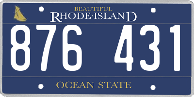 RI license plate 876431