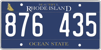 RI license plate 876435
