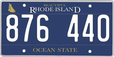 RI license plate 876440