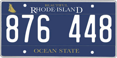RI license plate 876448